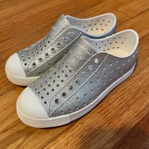 Native shoes silver glitter (size C13)